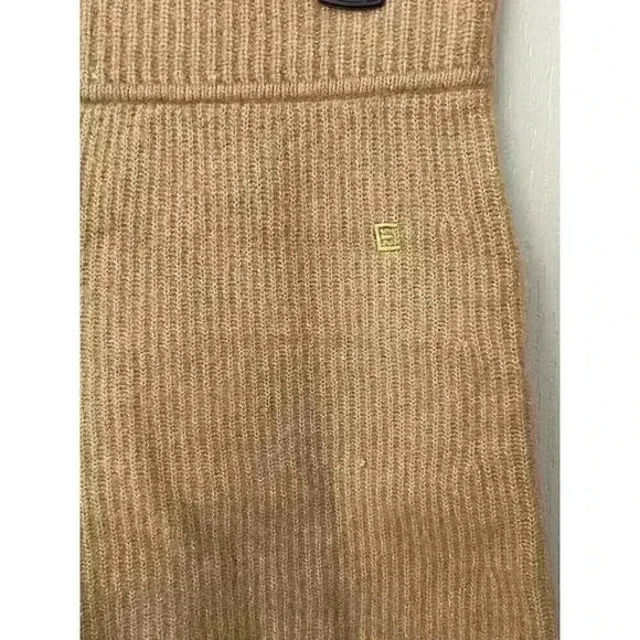 Everlane The Cozy Stretch Short Ribbed Knit Micro Shorts Carmel L wool yak soft - Picture 5 of 13